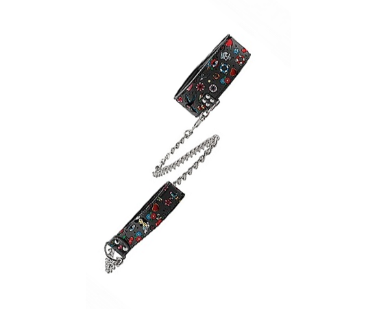 Ошейник Printed Collar With Leash Old School Tattoo Style, фото 