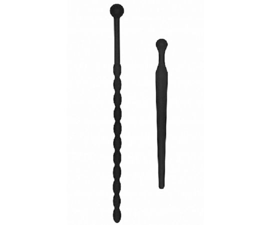 Набор уретральных плагов Beginners Silicone Plug Set черный, фото 