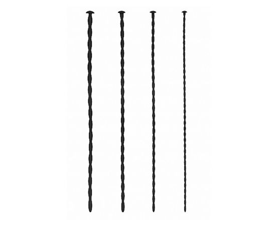 Набор уретральных плагов Spiral Screw Plug Set черный, фото 