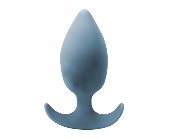 Анальная пробка со смещенным центром тяжести Flash Gleam, голубая, фото 