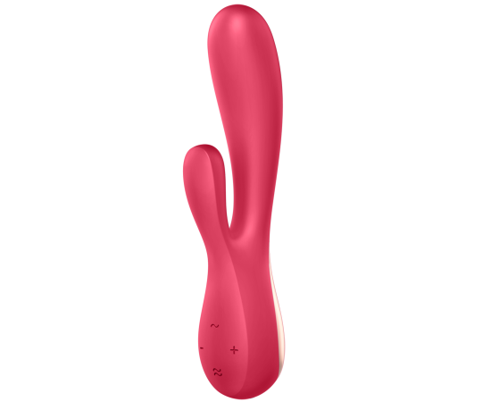 Вибратор с клиторальным стимулятором Satisfyer Mono Flex, красный, фото  Вибратор с клиторальным стимулятором Satisfyer Mono Flex, красный, фото