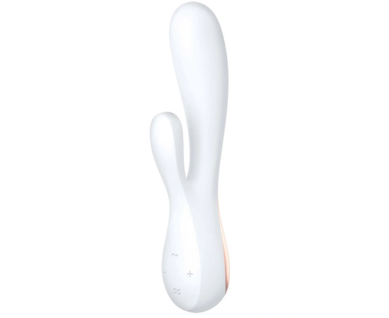 Вибратор с клиторальным стимулятором Satisfyer Mono Flex, белый, фото 