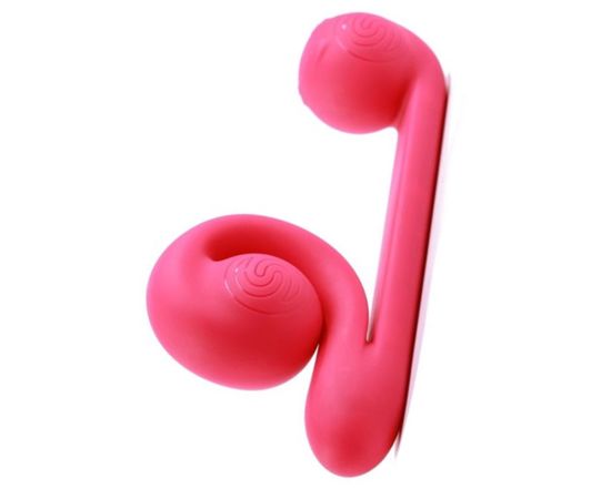 Вибратор с клиторальным стимулятором Snail Vibe розовый, фото 