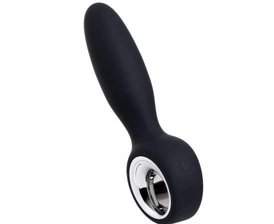 Анальная втулка Toyfa Popo Pleasure Sagitta с вибрацией, черная, 9 см, фото 