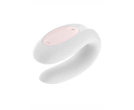 Вибратор для пар на дистанционном управлении Satisfyer Double Joy белый, фото 