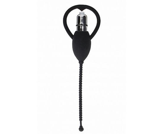 Уретральный вибратор Urethral Sounding Vibrating Bullet Plug черный, фото 