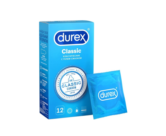 Презервативы Durex №12 Classic классические гладкие, фото 