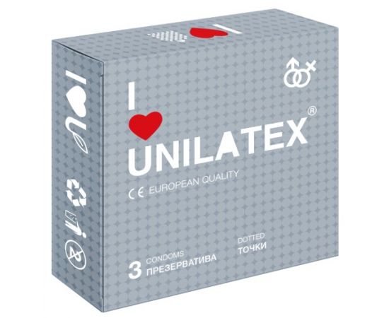 Презервативы Unilatex Dotted 3 шт, фото 