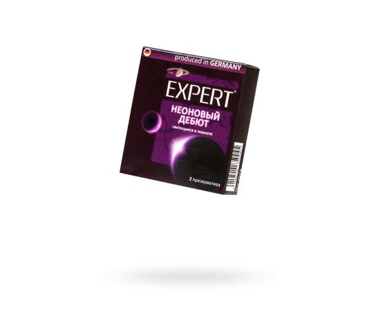 Презервативы Expert "Неоновый дебют" №2, светящиеся в темноте, 2шт, фото 