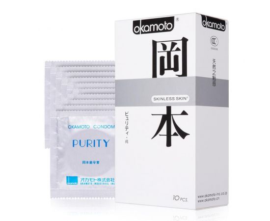 Презервативы Okamoto Skinless Skin Purity/ Классические № 10, фото 