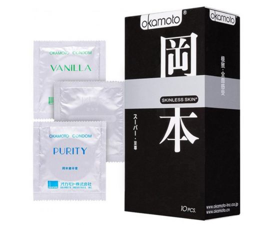 Презервативы Okamoto Skinless Skin Super / Супер № 10, фото 