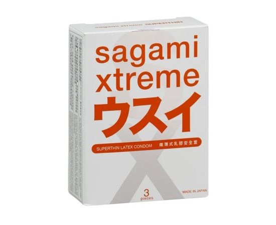 Презервативы Sagami Xtreme 0.04 Ультратонкие Latex 3 шт, фото 