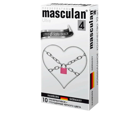 Презервативы Masculan Ultra Black 4, №10 Особо прочные, фото 