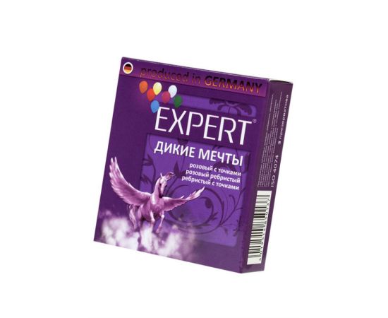 Презервативы Expert "Дикие мечты" №3 (микс: ребристые, с точками, прочные) 3 шт, фото 