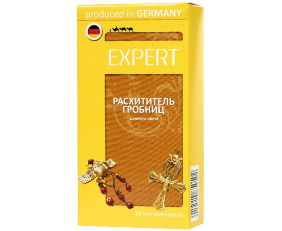 Презервативы Expert "Расхититель гробниц" №12, золотые, 12шт, фото 
