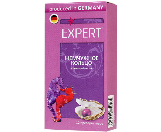 Презервативы Expert "Жемчужное кольцо" №12, розовые с перламутровыми точками, 12шт, фото 