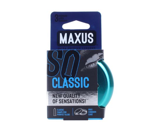 Презервативы MAXUS Classic Железный Кейс Latex 3 шт, фото 