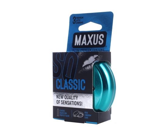 Презервативы MAXUS Classic Железный Кейс Latex 3 шт, фото , изображение 2