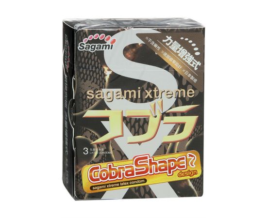 Презервативы Sagami Xtreme Cobra Суженные К Основанию Latex 3 шт, фото 