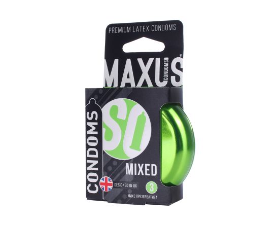 Презервативы MAXUS Mixed Железный Кейс Latex 3 шт, фото , изображение 2