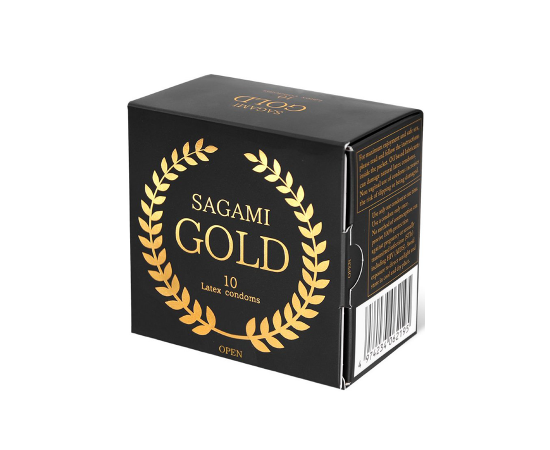 Презервативы Sagami Gold Золотые Latex 10 шт, фото 