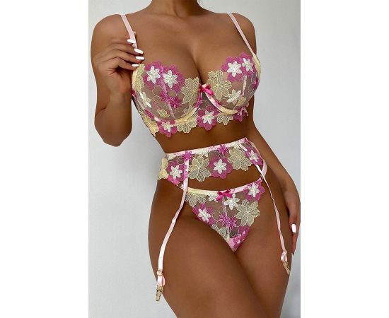 Комплект JSY Bra+Panties 3059-White XL, фото 