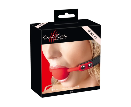 Кляп Силиконовый Bad Kitty, Красный, фото 