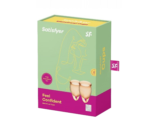 Набор Менструальных Чаш Satisfyer Feel Confident Menstrual Cup, Оранжевый, фото 