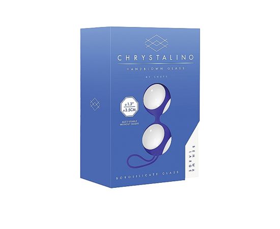 Вагинальные Шарики Chrystalino Ben Wa Large White, фото 