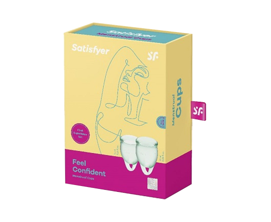 Набор Менструальных Чаш Satisfyer Feel Confident Menstrual Cup, Зеленый, фото 
