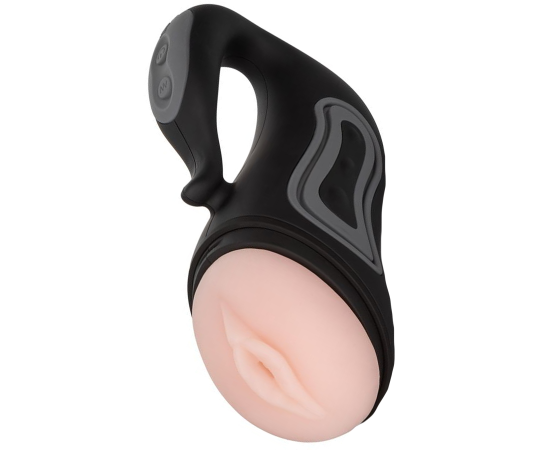 Мастурбатор с вибрацией и двумя вставками в виде вагины и ануса Optimum Power Grip, фото 