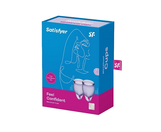 Набор Менструальных Чаш Satisfyer Feel Confident Menstrual Cup, Сиреневый, фото 
