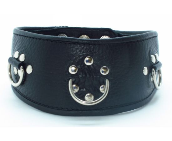Ошейник Широкий Кожаный BDSM Арсенал С Заклепками, фото 