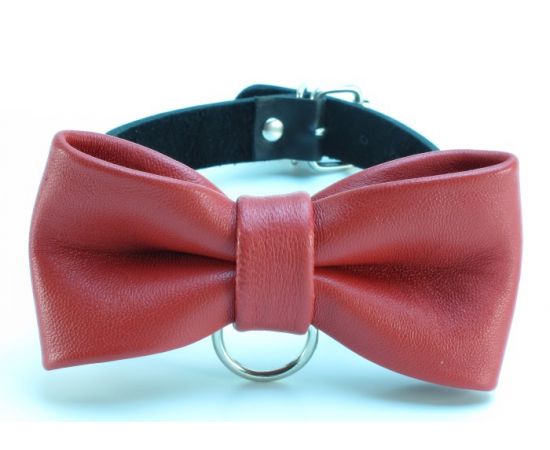 Ошейник Кожаный BDSM Арсенал С Бабочкой, фото 