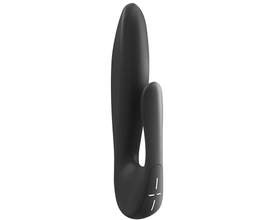 Вибратор с клиторальным стимулятором J2 RECHARGEABLE RABBIT BLACK, фото 