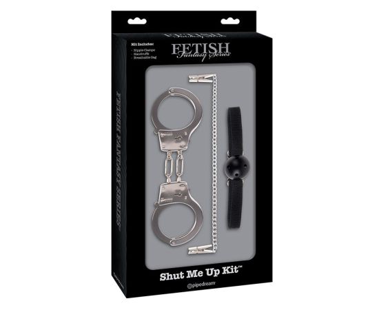 Набор Для Интимных Удовольствий Fetish Fantasy Limited Edition Shut Me Up Kit, Черный, фото 