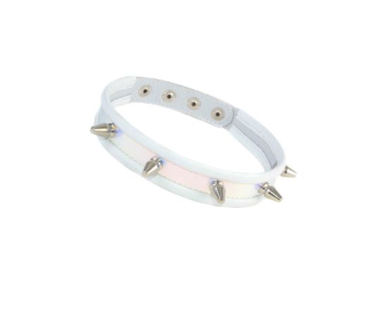 Ошейник Кожаный SITABELLA, Белый, фото 