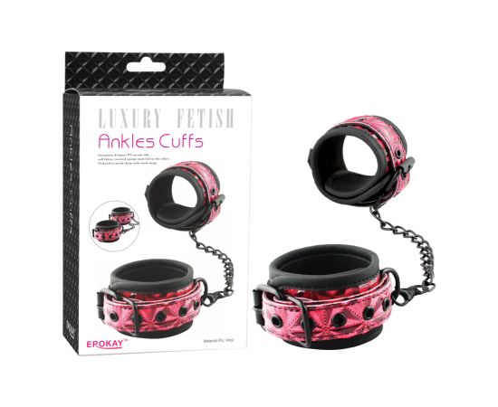 Кандалы LUXURY FETISH Ankles Cuffs, Красные, фото 