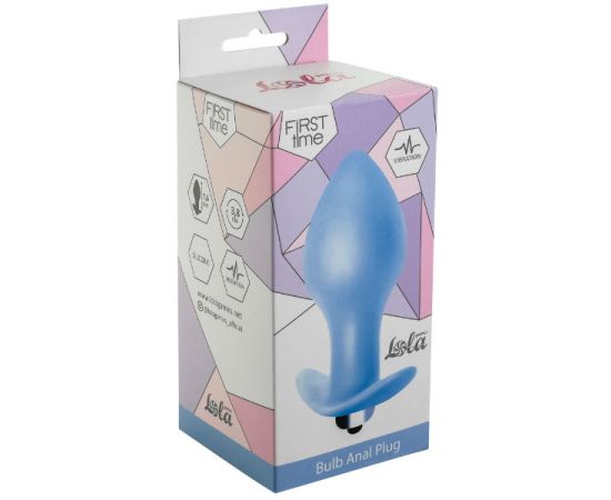 Анальная пробка Bulb Anal Plug, с вибрацией, Blue 5006-02lola, фото 