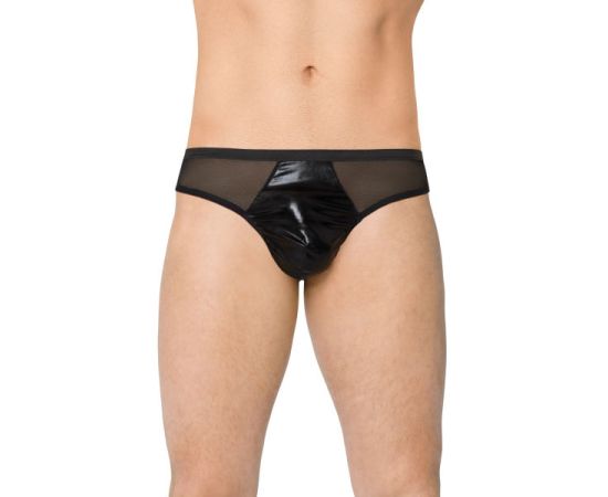 Трусы мужские Wetlook + сетка Softline Collection, черные, M/L, фото 