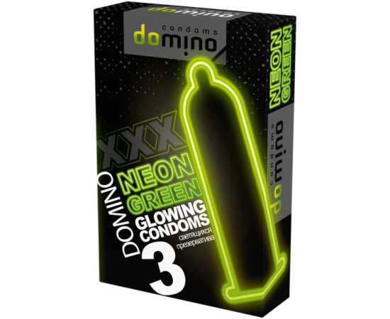 Презервативы Domino Neon Green 3 шт, фото 