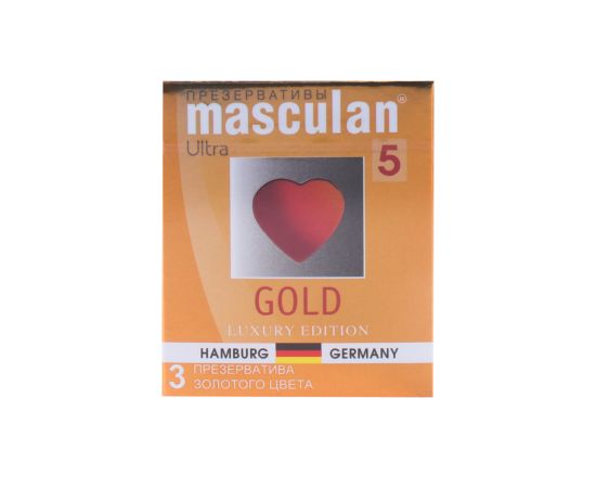 Презервативы Masculan 5 Ultra 3 шт Золотого цвета, фото 