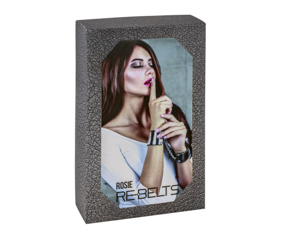 Наручники Rosie Black С Зеркальным Элементом, Черные, фото 