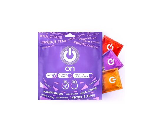 Презервативы ON Mix 15 шт, фото 