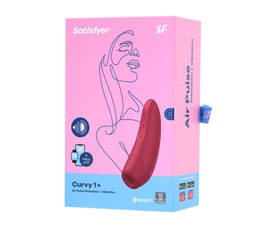Бесконтактный Вакуумный Стимулятор Клитора Satisfyer Curvy 1+, Красная Роза, фото , изображение 6