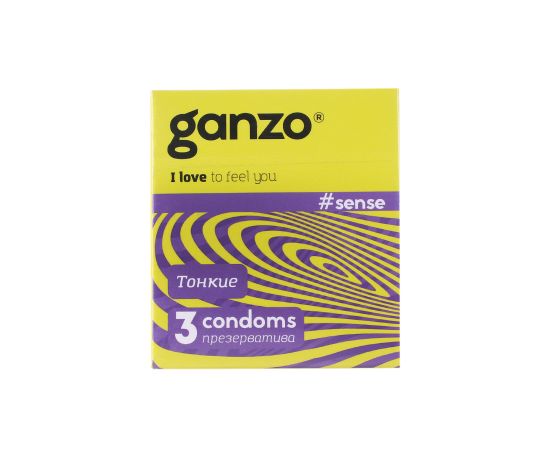 Презервативы Ganzo Sense Тонкие Latex 3 шт, фото 