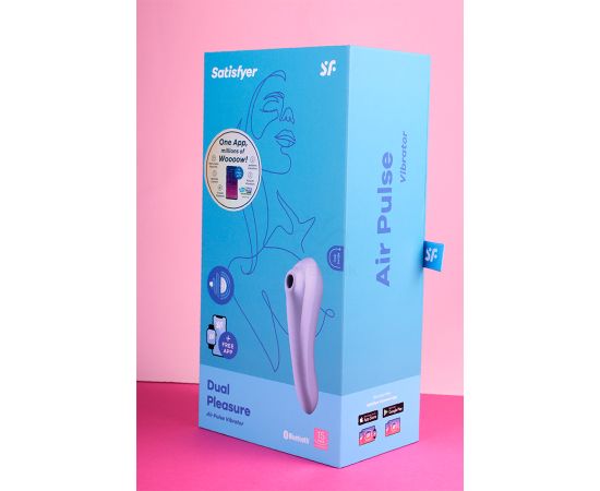 Бесконтактный Вакуумный Стимулятор Клитора Satisfyer Dual Pleasure, Мальвовый, фото , изображение 5