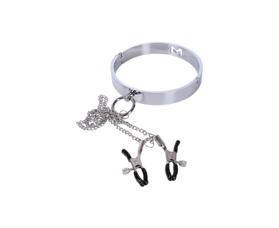 Ошейник Металлический С Зажимами Для Сосков Intimlab Lay-A1209, zip, фото 