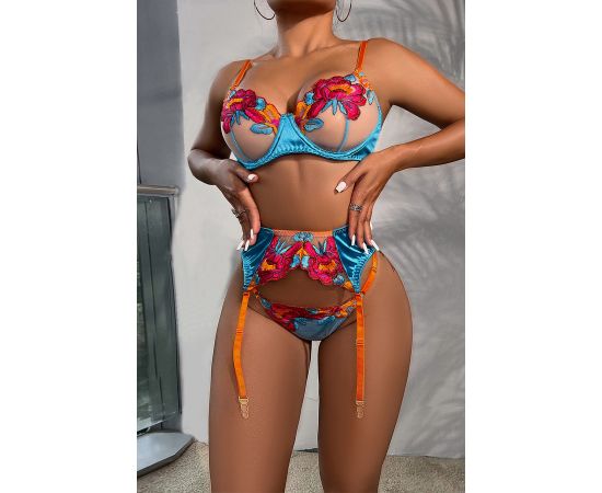 Комплект JSY Bra+Panties 3124-Blue L, фото , изображение 2