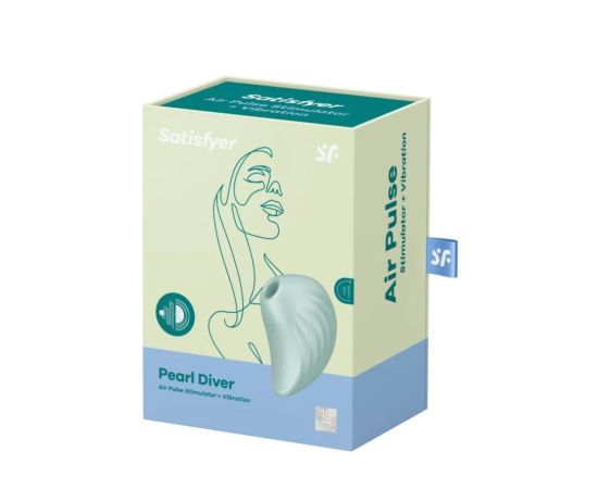 Вакуумный стимулятор с вибрацией Satisfyer Pearl Diver Mint, фото , изображение 13